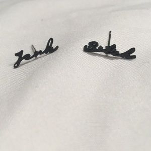 Supernatural bitch/jerk earrings